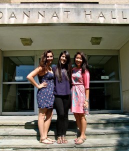 UTC College of Business student Lynna Nguyen (far right) with her dorm mates during a summer internship at Tudor Investment Corporation.