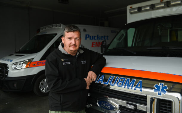 Larry Guess, a critical care paramedic based in South Pittsburg, Tennessee, is working to complete his undergraduate degree thanks to the UTC BAS-AL program.