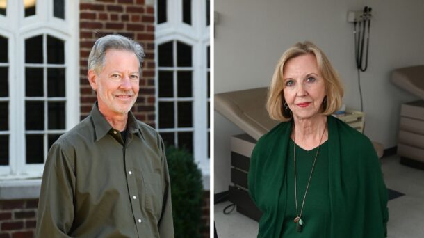 Greg O'Dea, left, and Linda Hill