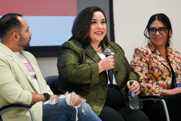 Niky Tejero at a Hispanic Heritage Month event, "Our Stories: Nuestras Historias"