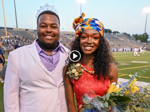 The 2022 Homecoming King and Queen, Isaiah Owens and Delali Gadzekpo.