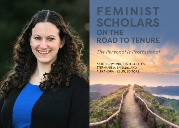 Alex Zelin, left, and the book jacket from her just-released publication