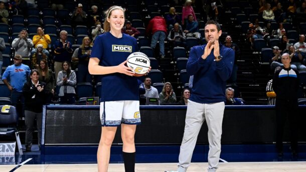 Abbey Cornelius recently reached the 1,000-point mark for her UTC career (photo credit: Ray Soldano/Chattanooga Athletics)