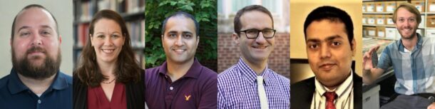 From left: Chris Acuff, Julia Cummiskey, Vahid Disfani, Kevin Doyle, Nilesh Sah, Morgan Smith