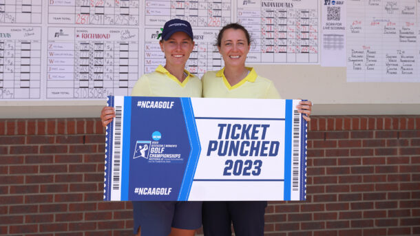 Dorota Zalewska, left, and Coach Colette Murray (photo credit: Lucy Berres/Wake Forest)