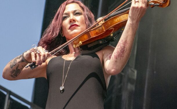 Amanda Shires performing at Riverbend 2023. Photo by Nessa Parrish/WUTC.