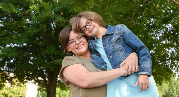 Katie Streber and her daughter, Joy.