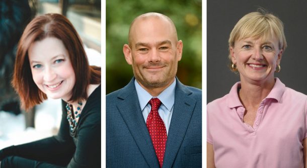 2023 UTAA winners (from left): Dr. Karen Babine, Dr. Spencer Usrey and Dr. Jamie Harvey
