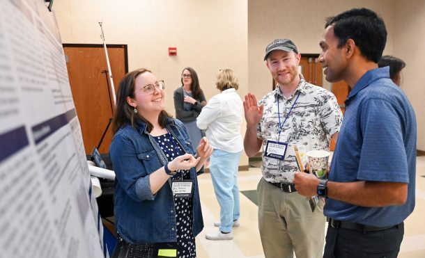 This year's Spring Research and Arts Conference will include four presentation sessions from 9 a.m.-5:15 p.m. throughout each room in the University Center and creative presentations in the UC Auditorium.