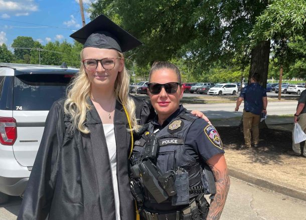 Officer Ginger Yates (right)