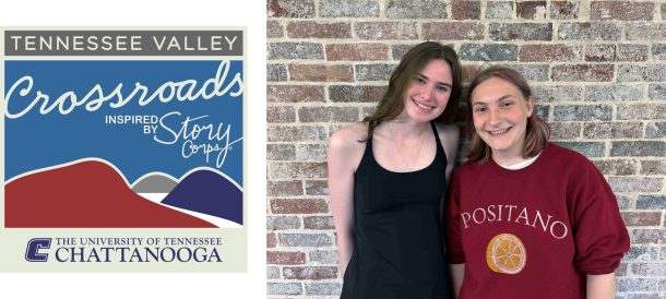 Communication student Sydney Banks, left, and music therapy student Jenna Puls.