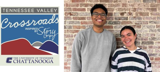 Computer science student William Bumcum and business management student Maggie Leslie 