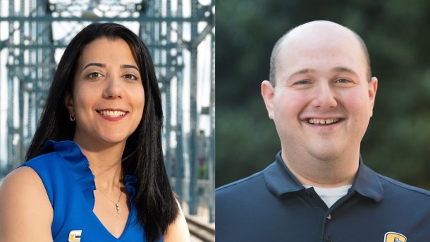 Dr. Mina Sartipi, left, and Brett Fuchs
