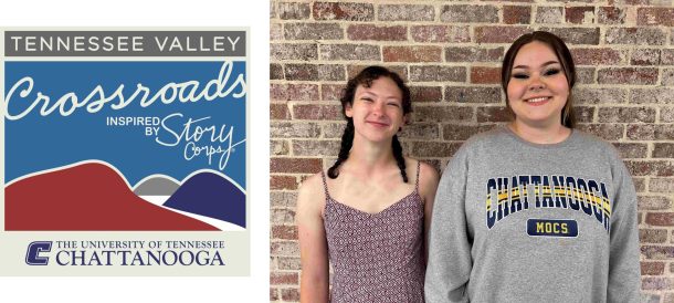 Communication major Clara Paulson, left, and secondary education major Ruby Morgan