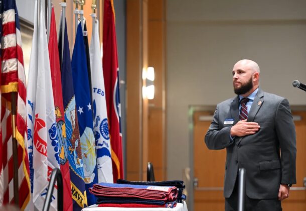 Veteran and Military Affairs Associate Director Robert Dorsett pictured at the Chancellor’s Annual Veterans Day Luncheon.