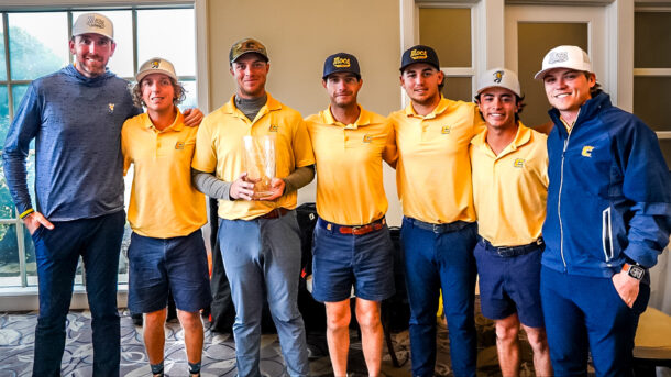 Coach Blaine Woodruff, Camden Braidech, Garrett Engle, Braedon Wear, Ethan Whitaker, Aidan Cohl and Assistant Coach Ryan Hogan. (Photo Credit: Dustin LeNorman)