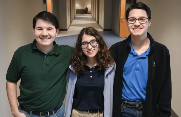 From left: Luke, Isabella and Matthew Riggs. 