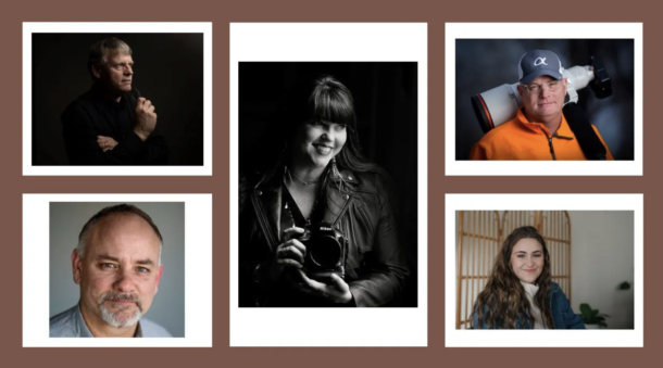 Clockwise from top left: Billy Weeks, Kathleen Greeson, Patrick Murphy-Racey, Jess Harris and Mike Stewart.
