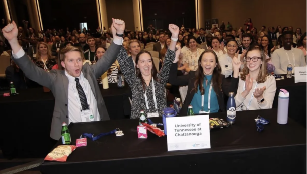 UTC third-year DPT students Jaimin Rasmussen, Rebecca Sullivan, Candace Ricketts and Lauren Clark took home top honors in the 2025 American Physical Therapy Association Knowledge Bowl.