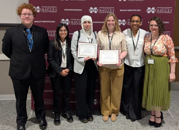 From left: Michael Martin, Amy Guinac, Aree Alghoul, Arwen Moss, Hailey Henderson and Lynsey Lawson (photo courtesy of Dr. Cecelia Wigal).