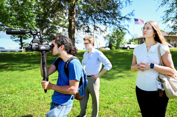 From left: Gabriel Ghani, Alex Harris and Abigail Borden