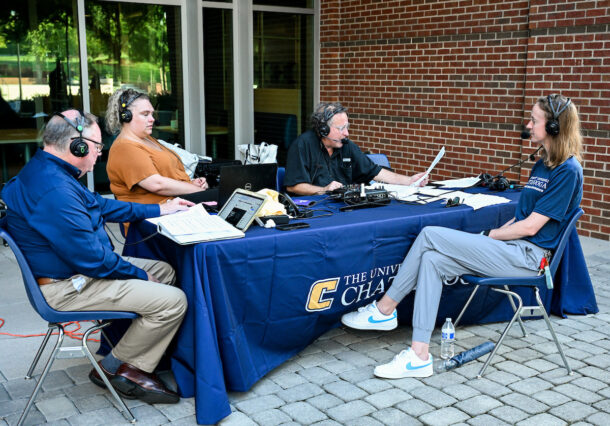 Dr. Liz Hathaway (right) during her Jed & JR Mornings interview live from UTC.