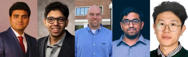 From left: Rahul Bhosale, Venkateswara Kode, John Lee, Shahnewaz Karim Sakib, Zihao Wang