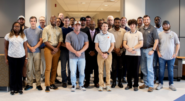 Several times a year, a collaboration between UTC, TVA and OTI brings industry professionals to the College of Engineering and Computer Science for a weeklong ETAP course. Group photo from the August 2025 course courtesy of College of Engineering and Computer Science.