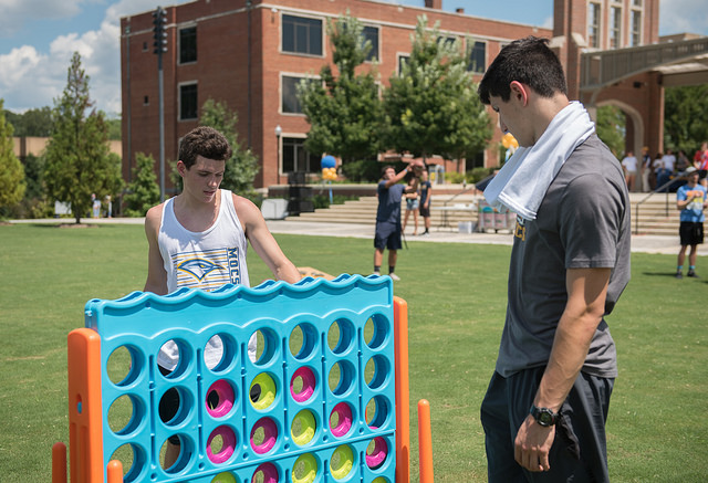 Students play giant games at LLC-Kickoff event