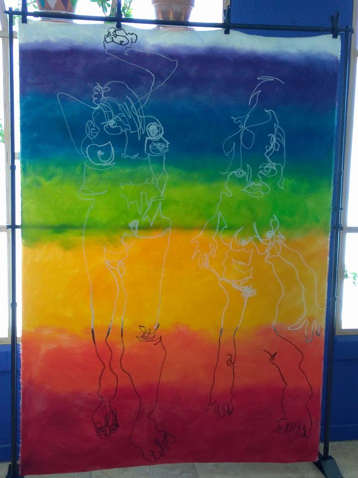 This image is meant to represent what diversity means to the artist who painted it.