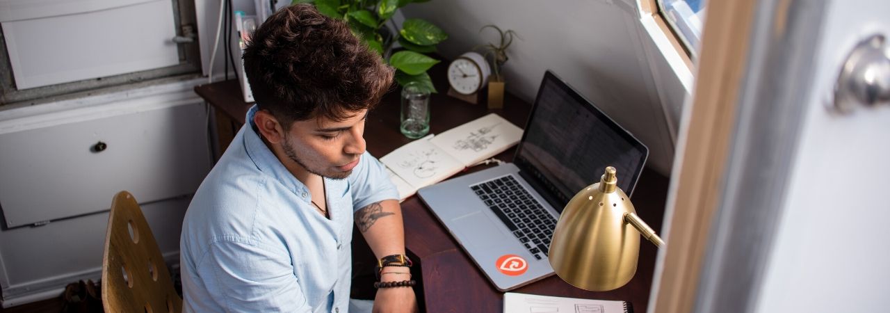 Man Working in Home Office
