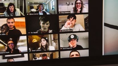 colleagues networking on a Zoom cal