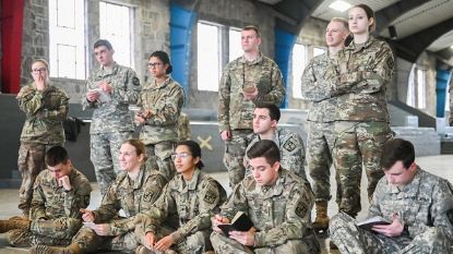 group of troops training