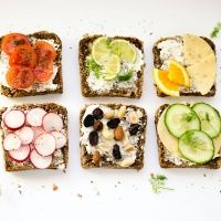 toast with assorted toppings