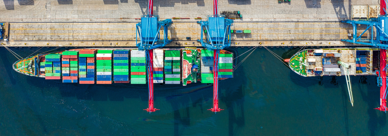 ship at loading dock