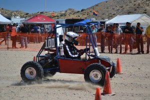 Driver, Adam Hilliard, Electrical Engineering major after completed brake test.