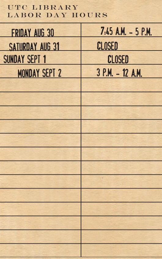 2013 Labor Day Hours