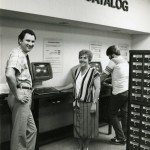 The library's catalog goes online! Photo courtesy of Special Collections & University Archives, UTC Library, The University of Tennessee at Chattanooga.