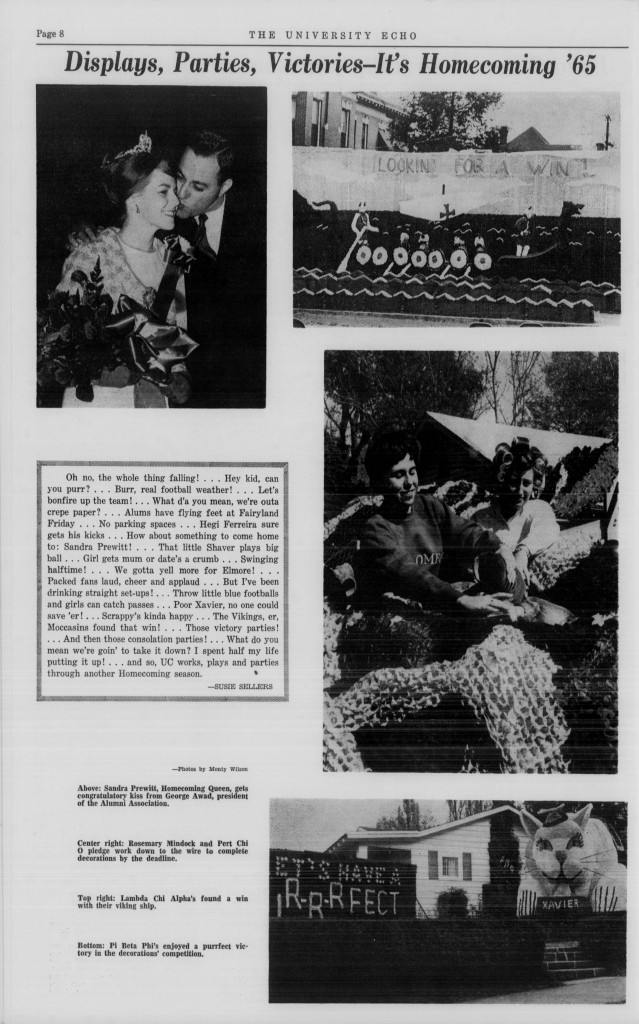 Homecoming decoration contest winners.