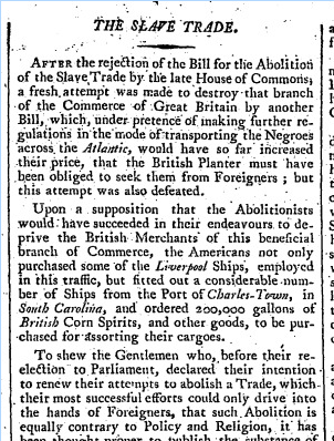 news clipping slave trade and the somerset case