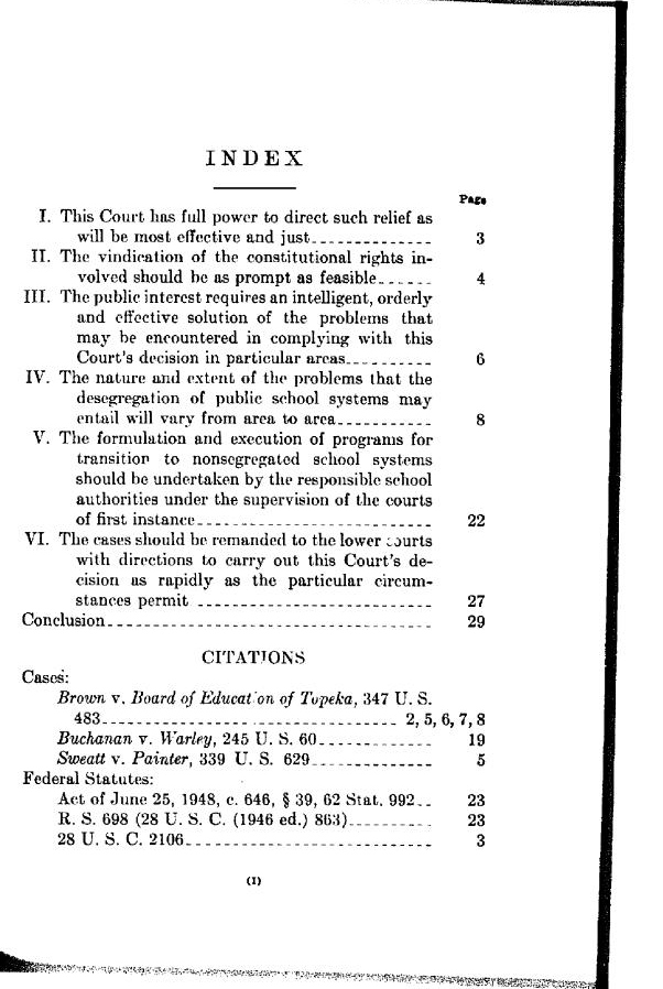 Brown vs. Board of Education