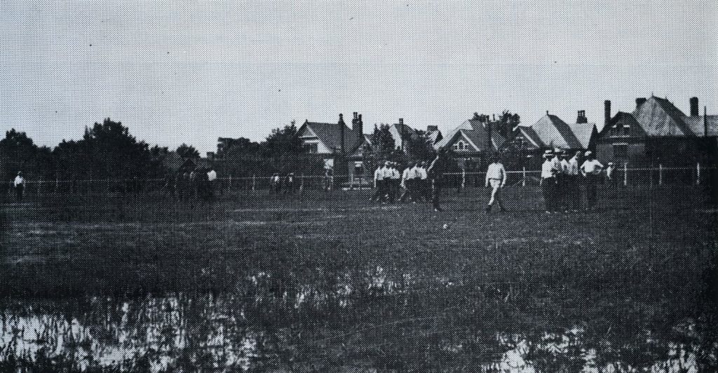 Battery B drilling on Chamberlain Field.