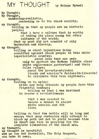 Black united front, vol.1, no. 17, page 2. Courtesy of the University of Tennessee at Chattanooga Special Collections.