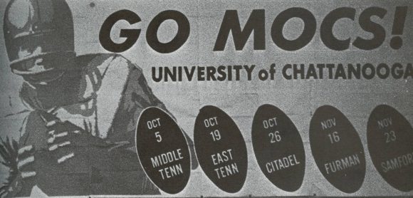 A partial schedule for the 1968 University of Chattanooga football season.