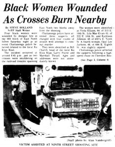 Newspaper article entitled, "“4 Shot on 9th Street.; KKK Linked.”