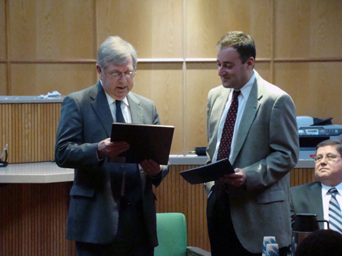 Shulman pictured with Mayor Ramsey