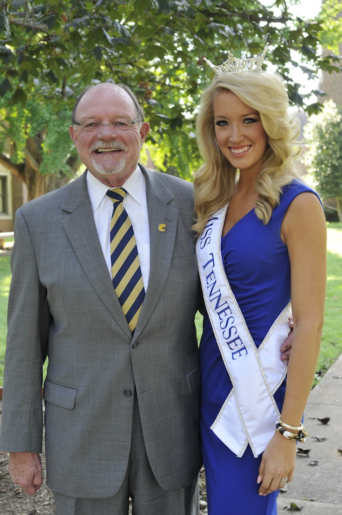Chancellor Roger Brown and Miss Tennessee Chandler Lawson