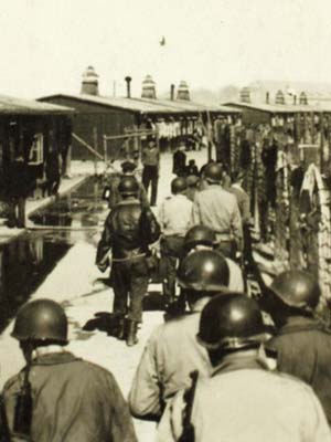 Black and White Photo of Holocaust Camp
