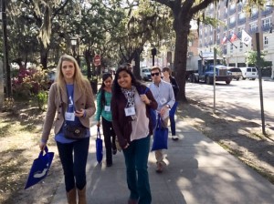 Brock Scholars Walking in Savannah