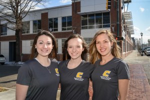 Three Students On Campus